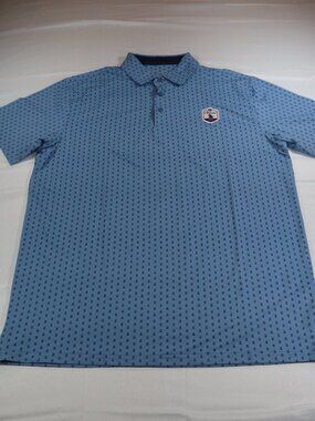 Barstool Golf Men's Large Blue Breathable Polo Shirt Barstool Classic 2025